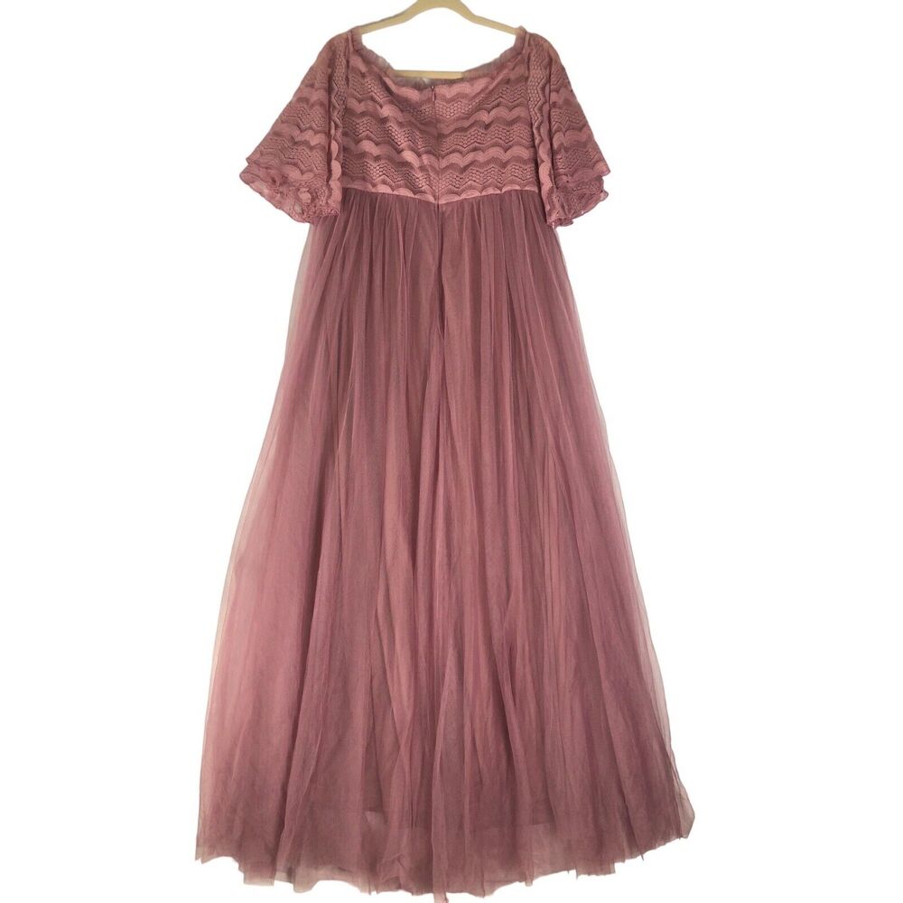 A-Line Mother of the Bride Dress Maternity Elegant Off Shoulder 4XL Mauve